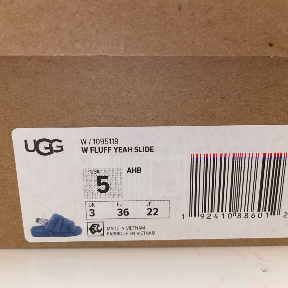 Ugg Fluff Yeah Blue Slippers - Picture 3 of 10